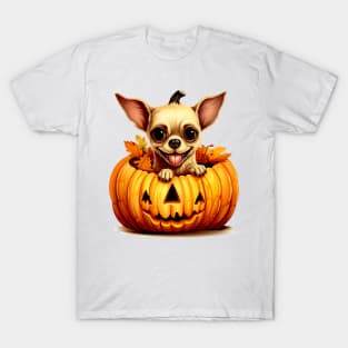 Chihuahua Dog inside Pumpkin #2 T-Shirt